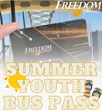 Summer Youth Bus Pass are available for Summer 2022