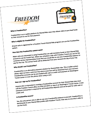 Freedom Transit Forms