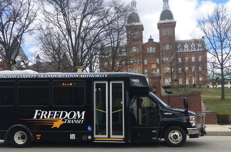 bus transportation for W&J college students in Washington, PA